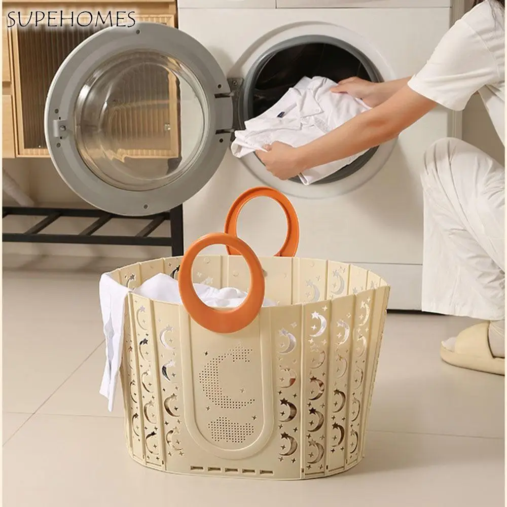

Space Saving Collapsible Laundry Baskets Large Capacity Hollow Out Dirty Clothes Storage Bins Portable Wider Opening