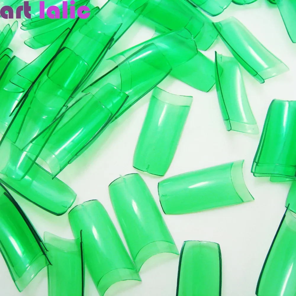 500PCs False Acrylic UV Gel Nail Tips Transparent Color French Style 10 Sizes for Nail Art Enhancements