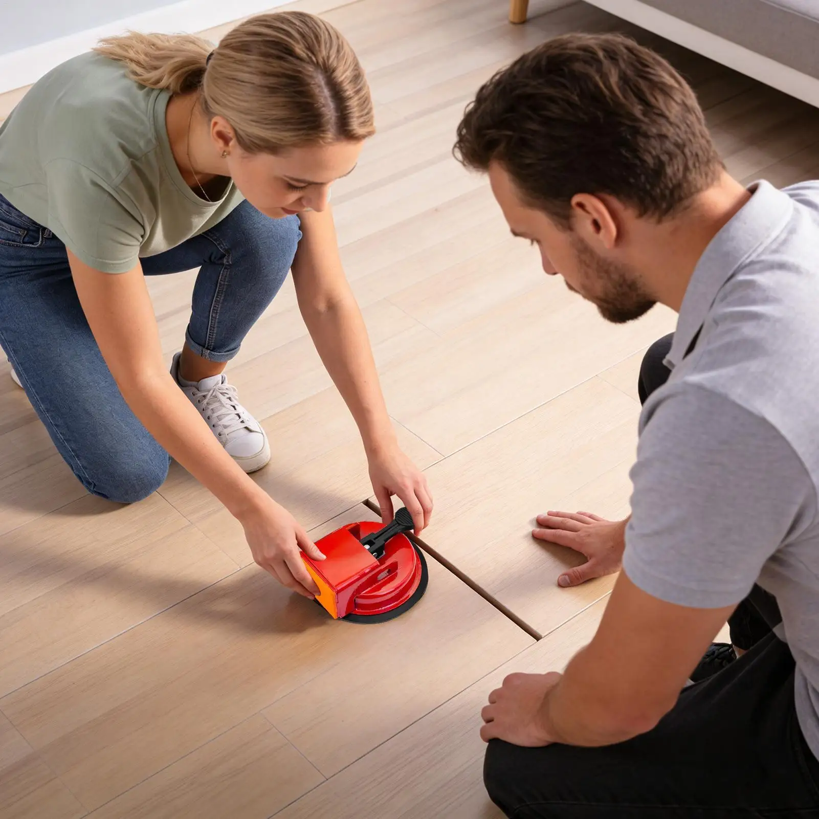 Floor Suction Cup Tool Laminate & Vinyl Plank Grabber Leveling Repair Lifting Tool for Home Hallway Kitchen Bathroom Renovation
