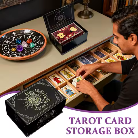 Tarot Deck Box Ergonomic Lightweight Storage Organizer Tarot Card Holder And Case For Display Indoor Outdoor Jewelry Keepsakes