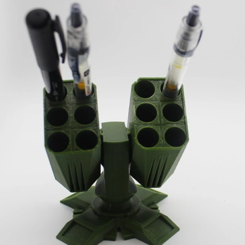 New Anti-Aircraft Gun Pen Holder 3D Printed Pen Stand Missile Storage Pen Holder Military Enthusiast Creative Christmas Gift