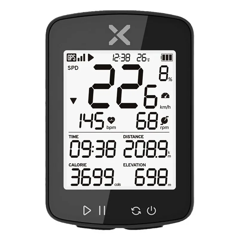 VORTEX 2nd Generation Wireless GPS Bike Computer - Advanced Cycling Equipment for Road and Mountain Biking