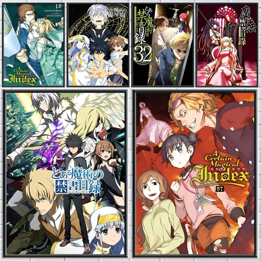 anime A Certain Magical Index Poster Poster HD Self Adhesive Waterproof Art Print Wall Decor for Bedroom Living Room Home Gift