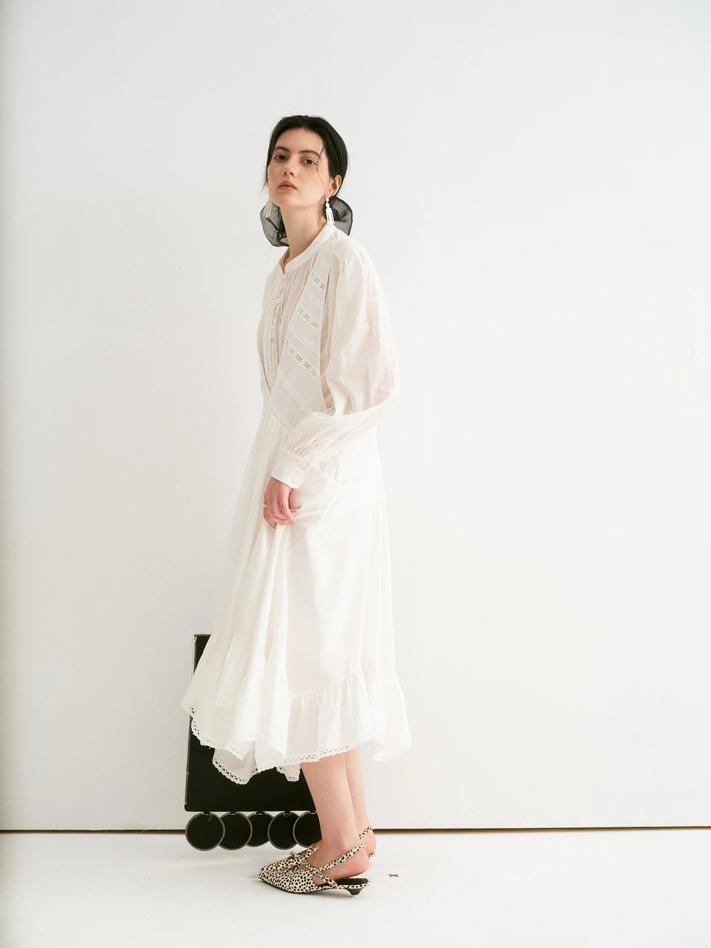 Ele Romantic Deep V-ne Tank-sle Hollow out Lace Trim Asymmetrical Big Swing Dr Casual Sle Glue Fiber Fabric A-li...