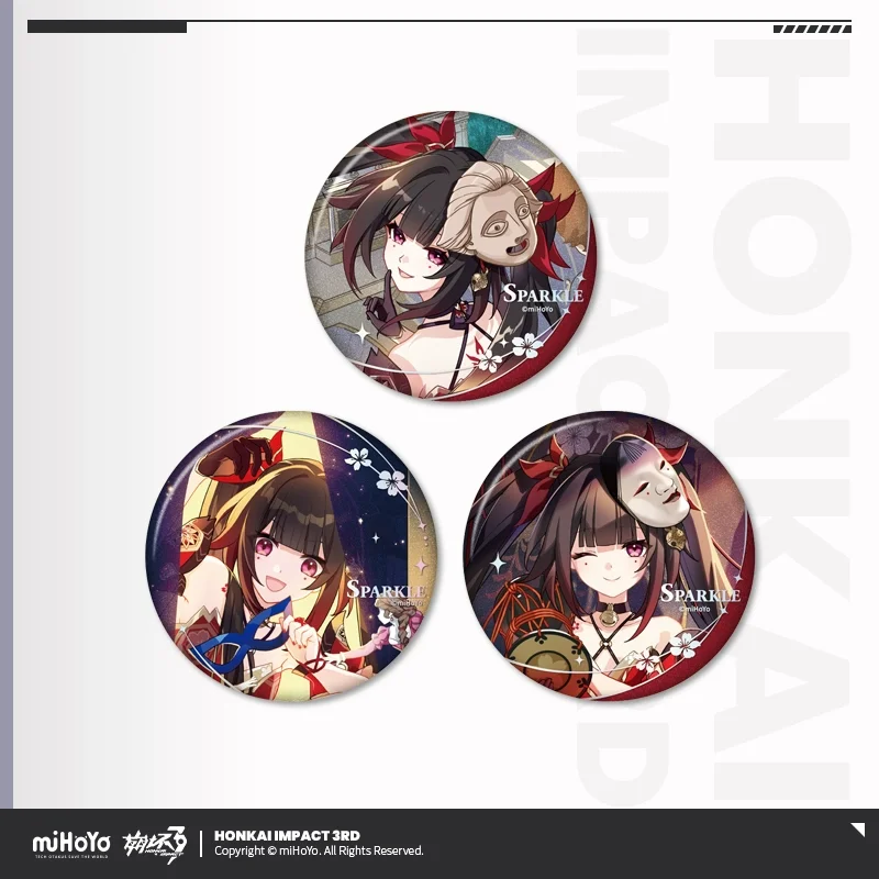 Sunsyea Honkai Impact 3rd Official Merch miHoYo Original Authentic GXQYSH Theme Series Sparkle Badge Set Acrylic Stand