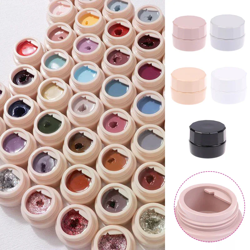 5 جرام فارغة البلاستيك مسمار الفن مستحضرات التجميل مربع الحاويات جرة عينة صغيرة كريم وعاء مسمار هلام مسحوق صندوق ماكياج غسول أداة #3