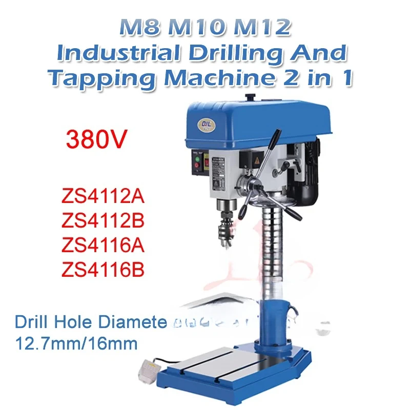 

Multifunctional Industrial Drilling And Tapping Machine 2 In 1 Electric Tapper Threading Machine 380V Drill Hole Diameter 12.7mm