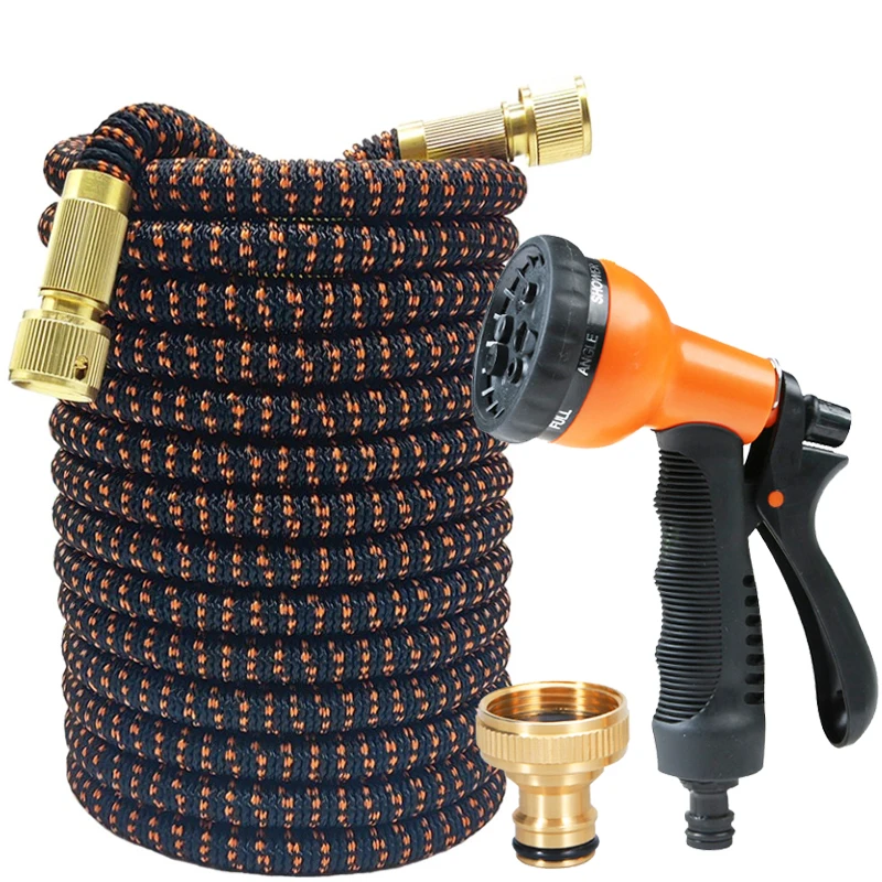 Garden Hose Farm Car Wash Expandable Magic Water Pipe High Pressure 8-Function Sprinkler Gun - Durable Outdoor Watering Tool