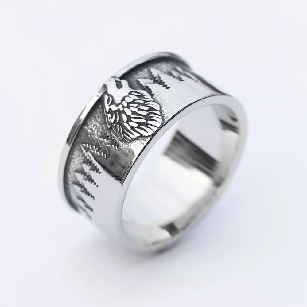 2025 NEUE Herrenringe aus 316L-Edelstahl, Wikinger-Wolfskopf, Tier-Amulett-RING für Teenager, Modeschmuck, Geschenke, kostenloser Versand