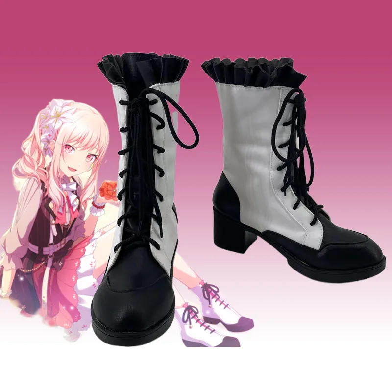 Nightcord at 25 Akiyama Mizuki Cosplay Shoes Short Boots Akiyama Mizuki Cosplay Costume Prop Shoes for Halloween Christmas Party