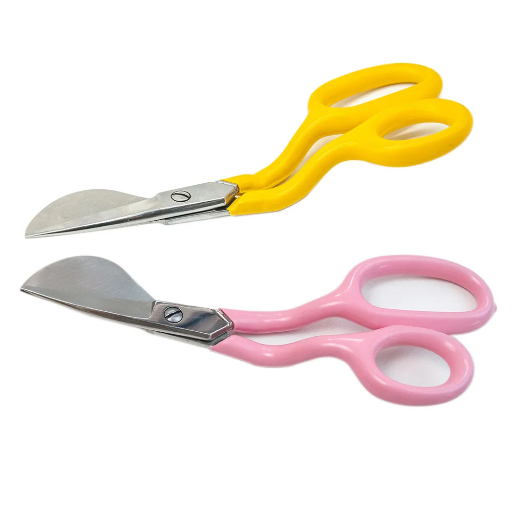 Duckbill Blade Scissors  Pelican Scissors Tufted Carpet Rubber Handle Precision Applique Craft Carpet   Household Sewing