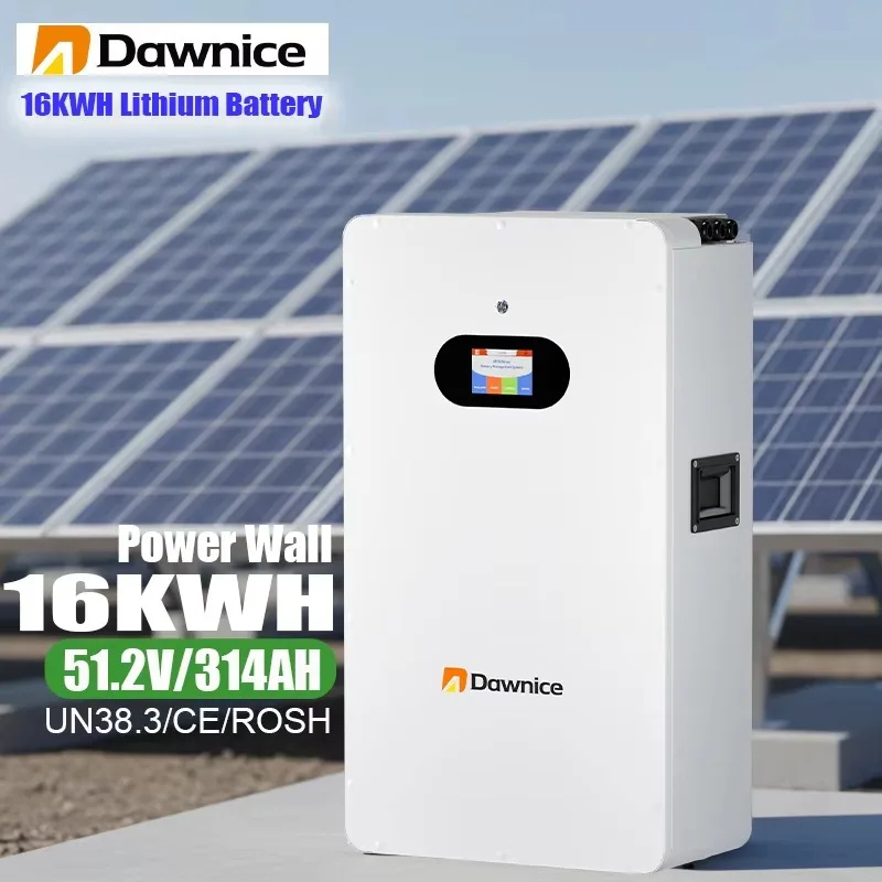 Dawnice 51.2V 300Ah 314Ah 16Kwh 16Kw Solar Power System Magazyn Energii 15 16 Kw 15Kwh 48V Powewall Lifepo4 Lithium Battery Pack