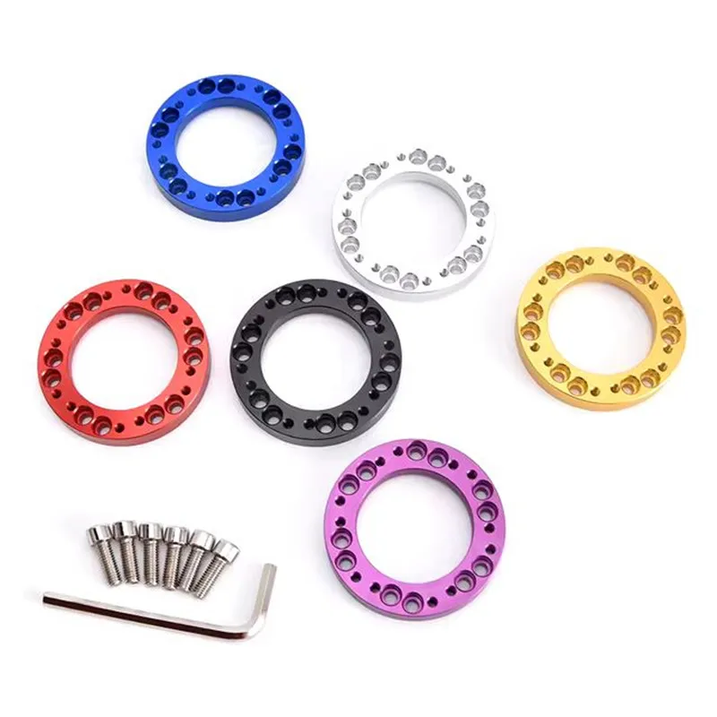 Universal Cars Accessories Steer Wheel Hole Adapter 13mm  Aluminum Car Steering Wheel Hub Boss Kit Adapter Spacer