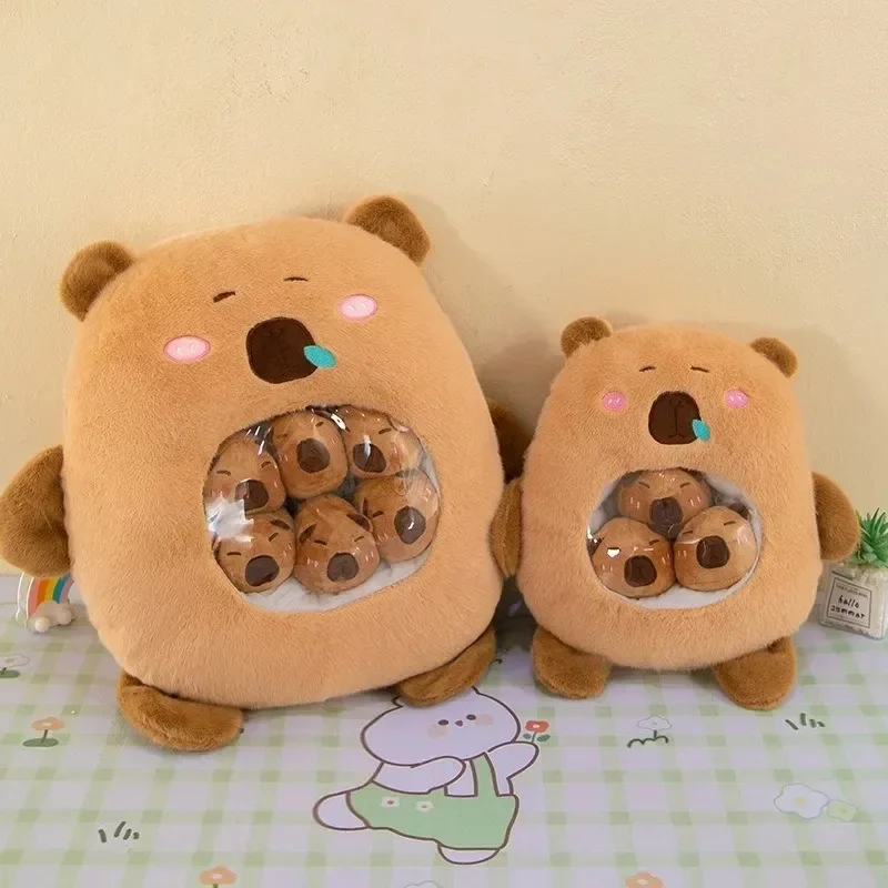 

30CM Cute Capybara Water Dolphin Snack Pillow Doll for Girls Children's Gift Soft Cloth Doll Toy Machine Washable ぬいぐるみ