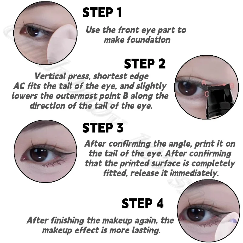 Qiyuduola Eyeliner Stempel Geïntegreerde Roterende Eyeliner Stempel Pen Eyeliner Pen Snel en Eenvoudig Waterdicht Niet Sizzy