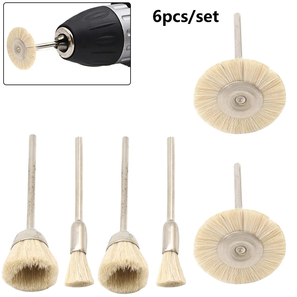 Cleaning Brushes Grinder Equipment For Engraver For Mechanical Rust Steel Tool 15-25mm 2.35mm 6PCS 6pcs Cleaning Brush