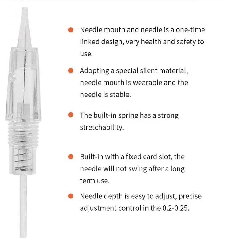 Agujas Micropigmentacion Pmu Cartridge Needle Dermograph Needle 1rl 0.30mm 3r for Charmant Dermografo Microblading Pmu Machine