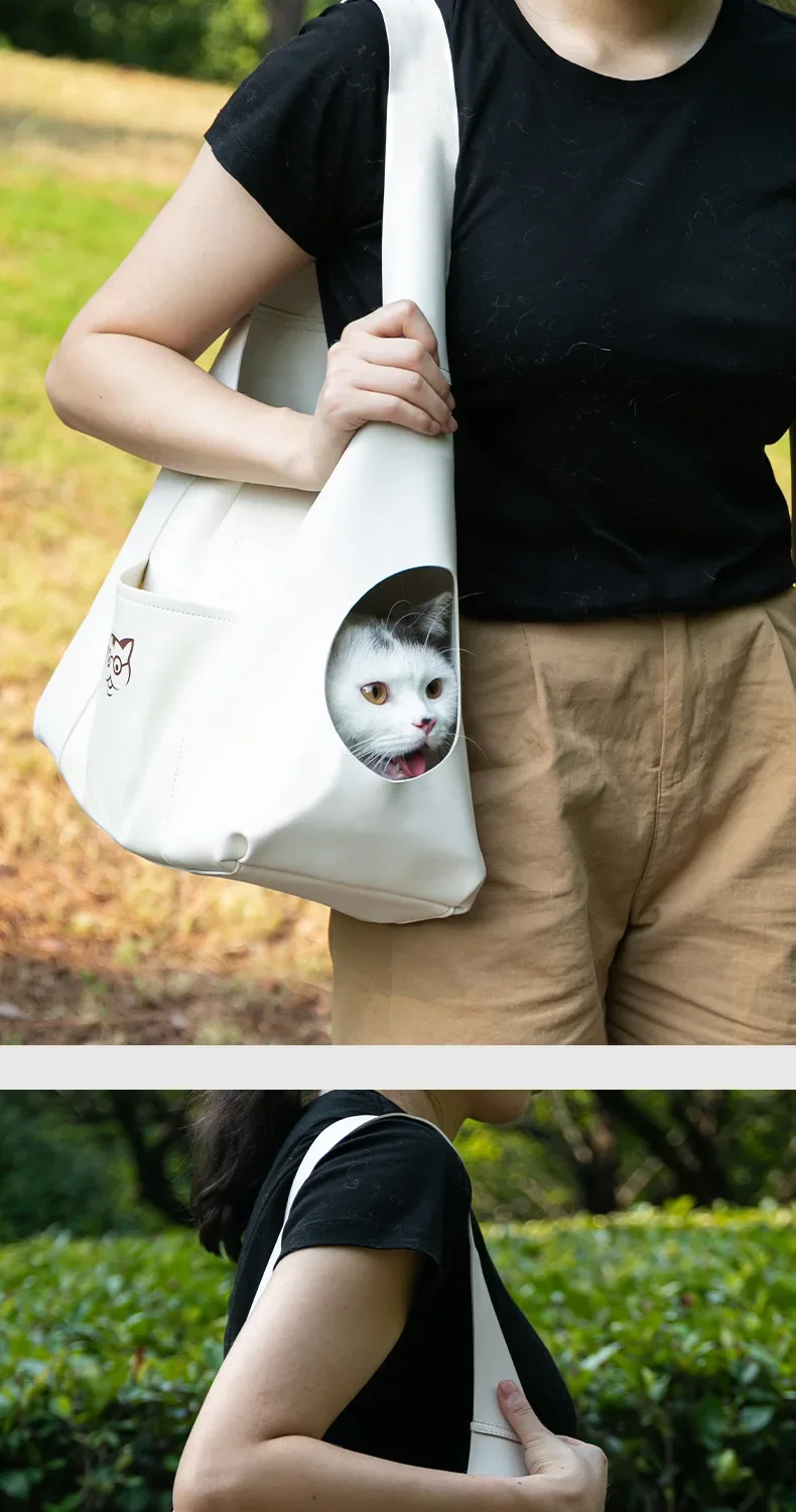 1PC Cat Bag Pet Backpack Cat Traveling Exposed Breathable Handbag Single Shoulder Crossbody Cat Bag New Pet Bag pet supplies