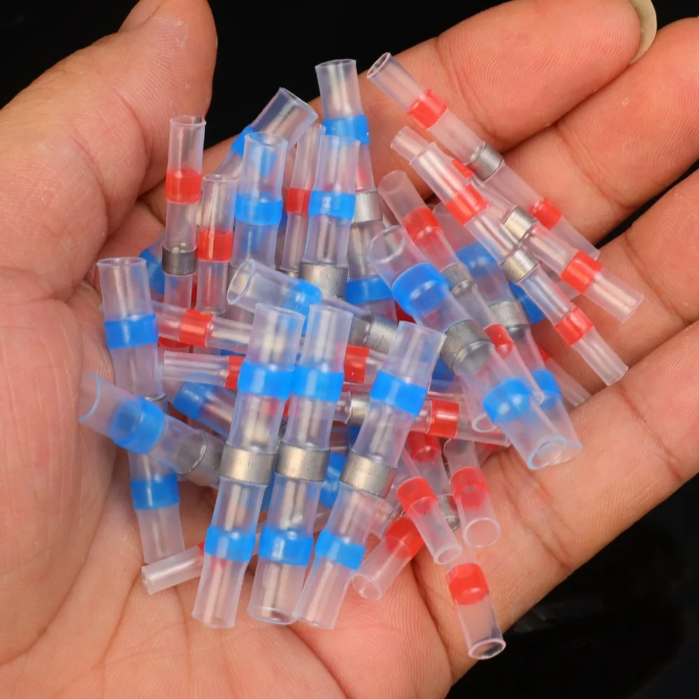 Connettori termorestringenti Terminali senza saldatura Kit di giunzioni per cavi elettrici isolati impermeabili per riparazioni automobilistiche audio per auto