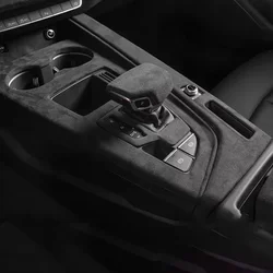Suede Car Interiors Overlay Mouldings Panels Console Dashboard Armrest Lid Shell Gear Lever Cover For Audi A4L A4 B9 A5 S4 S5
