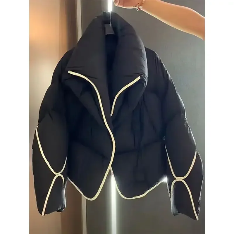 Pop Sense Of Design 2025 Autumn And Winter Fashion New Style Cotton-padded Clothes Down Jacket Coat Warm