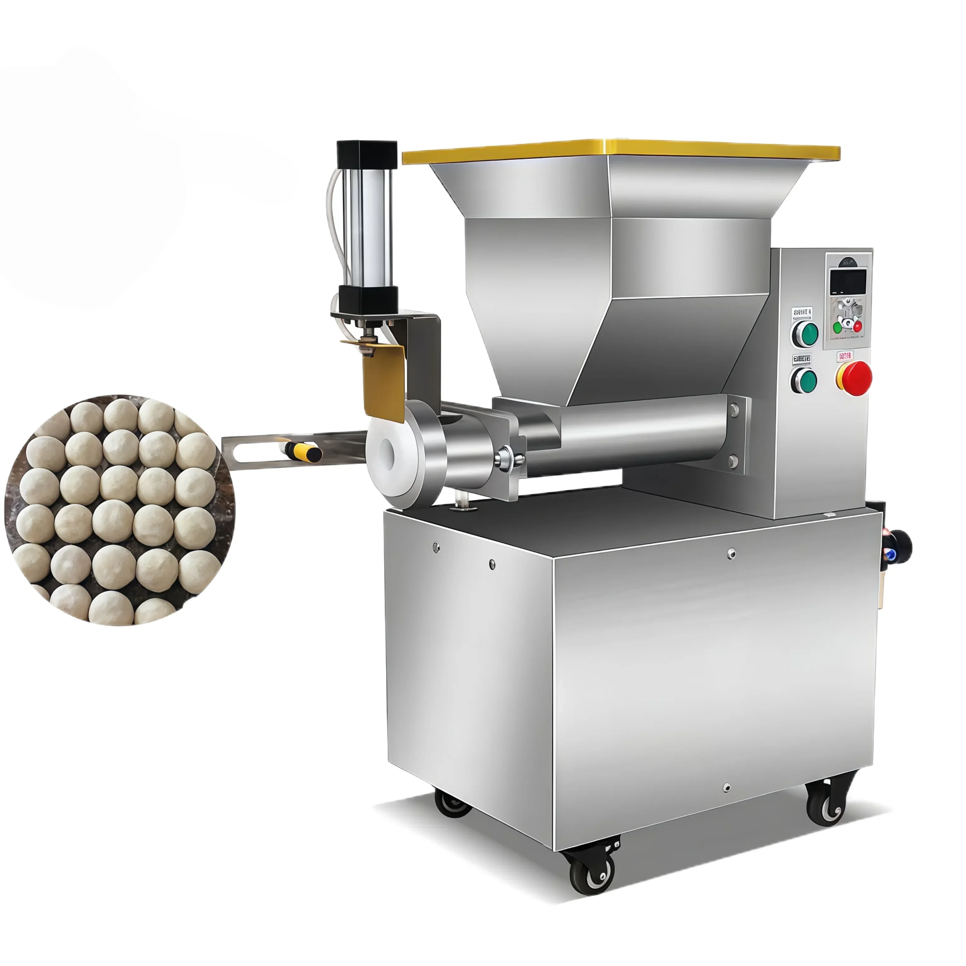 Pneumatic Pizza Dough Divider Rounder Cookie Dough Dividing Machine Dough Pressing Cutting Machine for Bakery