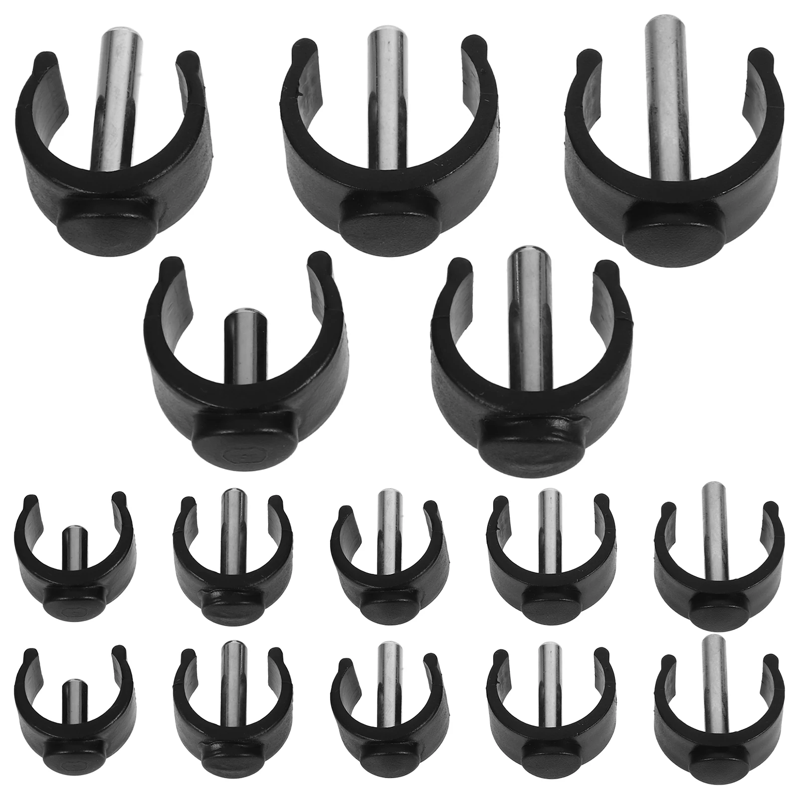 

20pcs Walking Aid Accessories for 22 25 28mm Cane Adjustable Telescopic C Shaped Clamp Lock Black Tip Foldable Travel Health