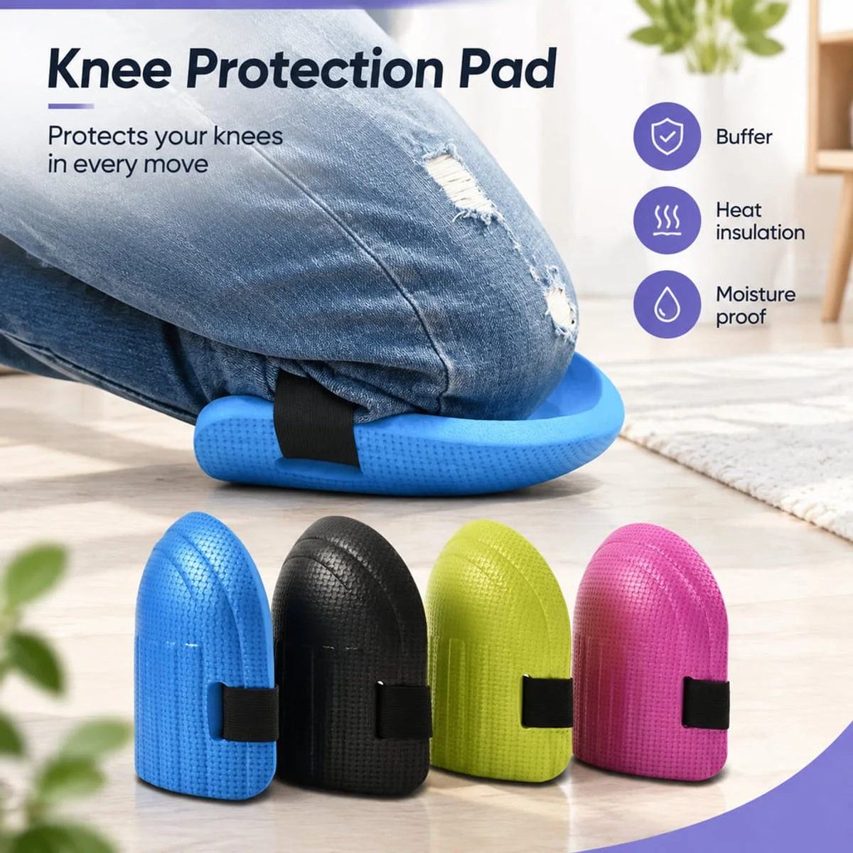 Knee Protection Pad for Tiling Gardening and Construction Work Shock Absorbing Moisture Resistant Waterproof for Kneeling