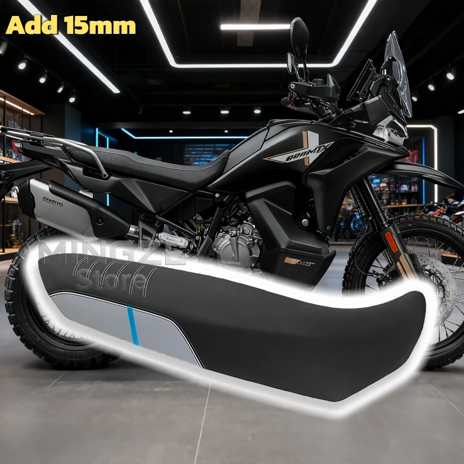 

For CFMOTO 800 MTX Motorcycle One Piece Seat Cushion Front Driver Rear Passenger Seat Higher 15MM Seat Cover Accessories 800MT-X