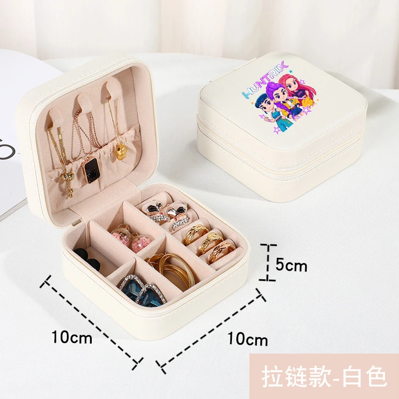 

KPop Demons Hunterss Jewelry Box Ring Necklace Earrings Stud Portable Travel Storage Boxes Multi Functional Jewelry Case Gifts