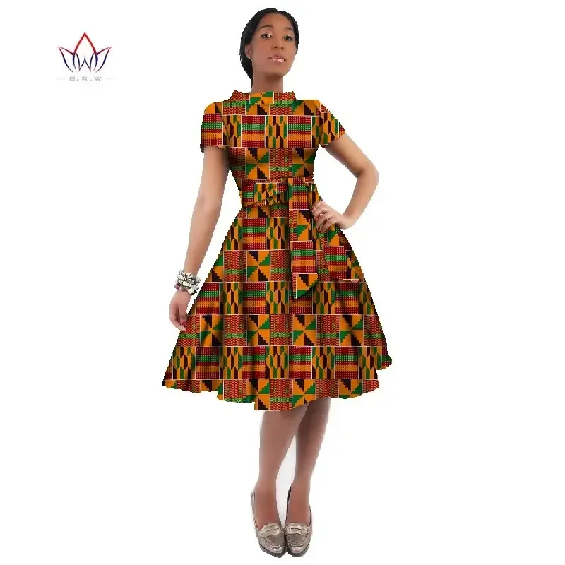 Abito africano all'ingrosso per le donne abiti africani con stampa a cera Dashiki Plus Size abbigliamento in stile africano per le donne abito da ufficio WY082