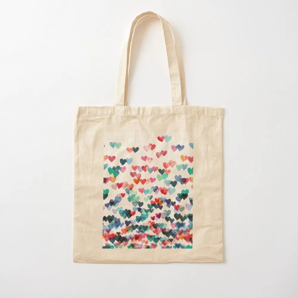 

Heart Connections - Watercolor Painting Tote Bag foldable reusable bag custom bags Customizable tote bag Canvas Tote