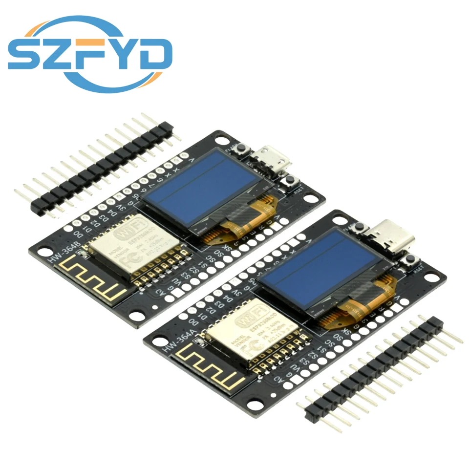 NodeMCU ESP8266 Development Board With 0.96 Inch OLED Display CH340G ESP-12F WiFi Module TYPE-C USB For Arduino