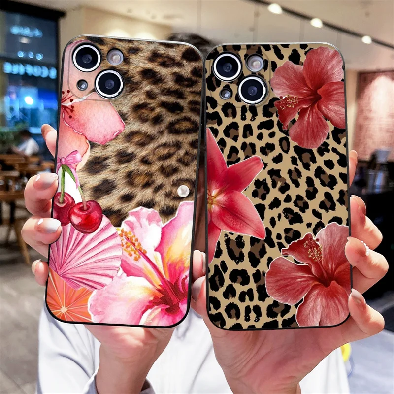 Pink Hibiscus Flower Leopard Print Abstract Phone Case for Google Pixel 9A 8A 7A 6A 6 7 PRO 8 9 Pro XL 5G Shockproof Soft Cover Pink Hibiscus Flower Leopard Print Abstract Phone Case for Google Pixel 9A 8A 7A 6A 6 7 PRO 8 9 Pro XL 5G Shockproof Soft Cover