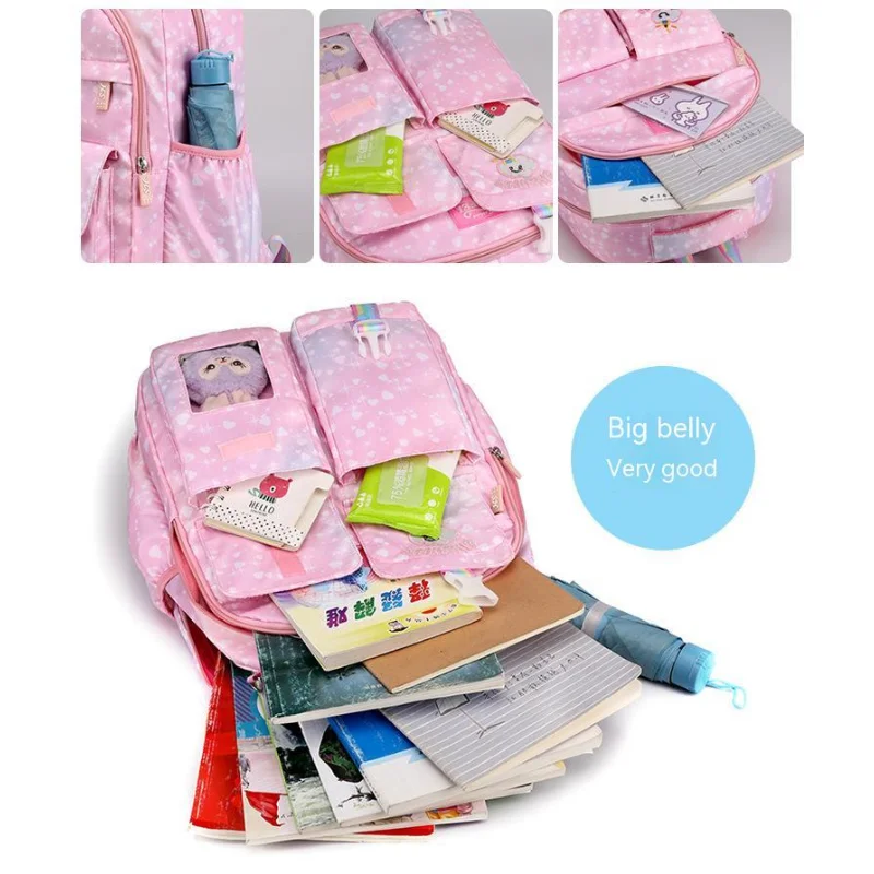 Rimary-Mochila escolar para niña, morral escolar impermeable, Mochila Kawaii para niños, 2023