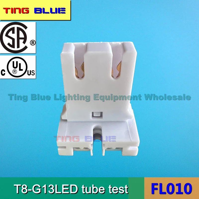 ฐานหลอดทดลอง T8LED (2ชิ้น) ที่ยึดโคมไฟทดสอบ G13ที่ยึดมุมปลั๊กอินที่ยึดโคมไฟฐานทดสอบไฟฟ้าปลั๊กอิน600V