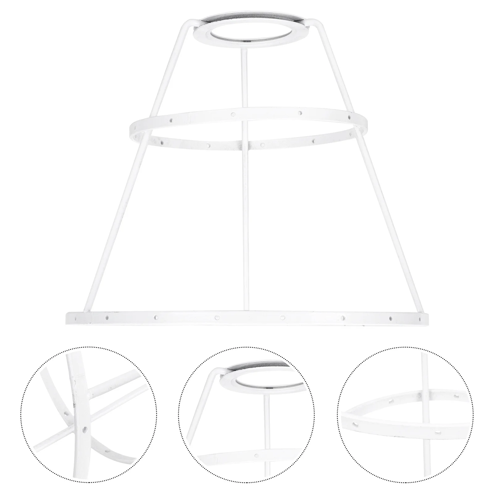 

Iron Lampshade Frame Durable Sturdy DIY Table Lamp Bracket Corrosion Resistant Lampshade Shelf for Desk Ceiling Light DIY Supply