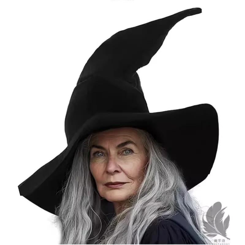Halloween Lolita Witch Hat Black Magician Hat COS Witch Hat Lolita Twisted Hat