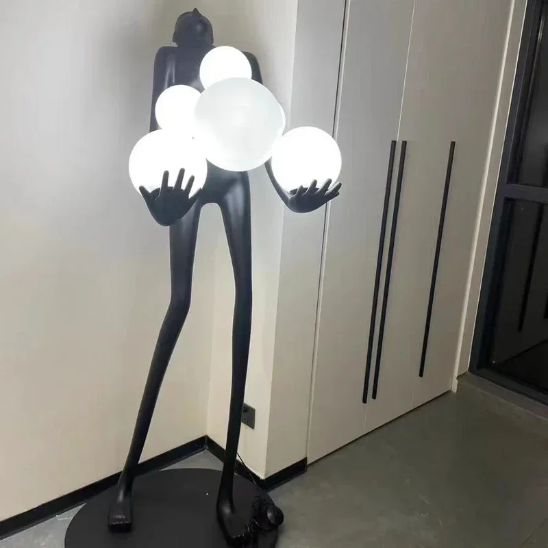 Hotel Lobby Creative Floor Lamps Villa Living Room Mall Model Room Sales Office Sitting Floor Lamp Foot Switch For Bedroom