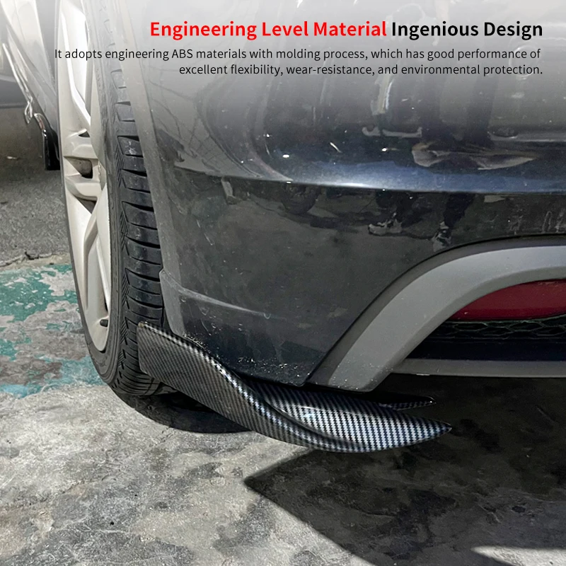 

For Audi A1 2015-2019 2017 2018 Car Rear Bumper Splitters Aprons Trunk Lip Spoiler Canard Wing Diffuser Wrap Angle Protector ABS