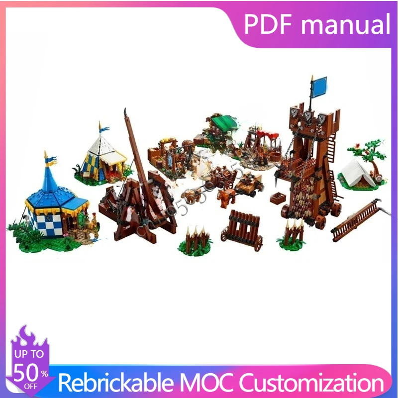 

2601PCS Siege Encampment City Hot MOC Creative Christmas Puzzle Architecture DIY Birthdayal Educational Diy Assembly Toys Gifts