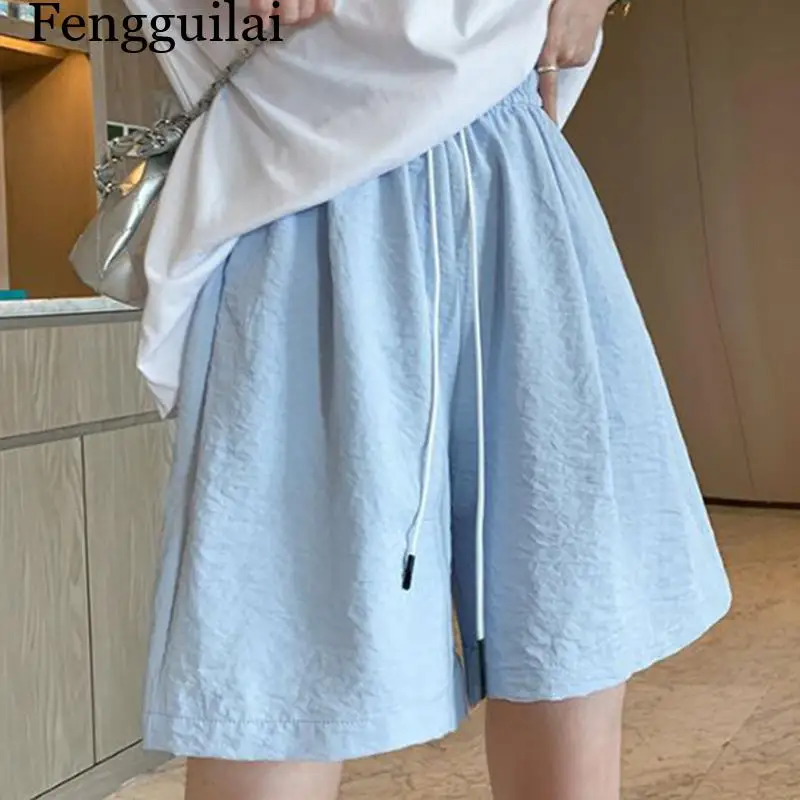 Summer Female High Waist Comfortable Baggy Joggers Women Fashion Thin Short Pants Girls Classic Korean Leisure Shorts