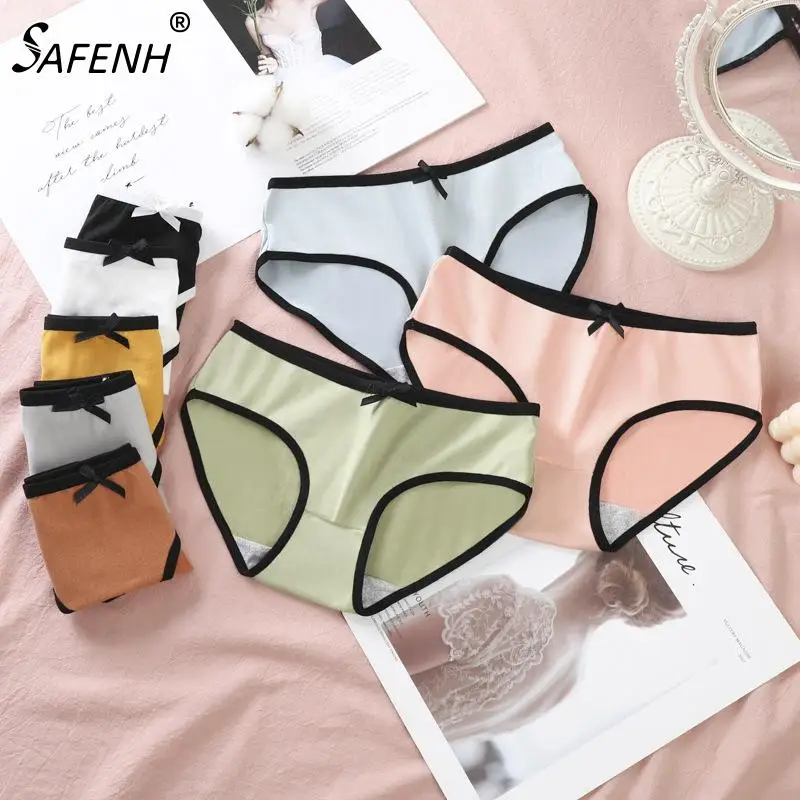 

1PC Panties Underwear Girls Briefs Solid Lingeries Shorts Comfy Bow Cute Fashion Underpant