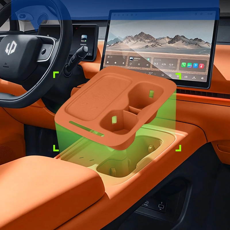 

For LEAPMOTOR C10 C16 Wireless Charging Protective Cover Central Control Silicone Cup Holder Pad Car Accessories Modification