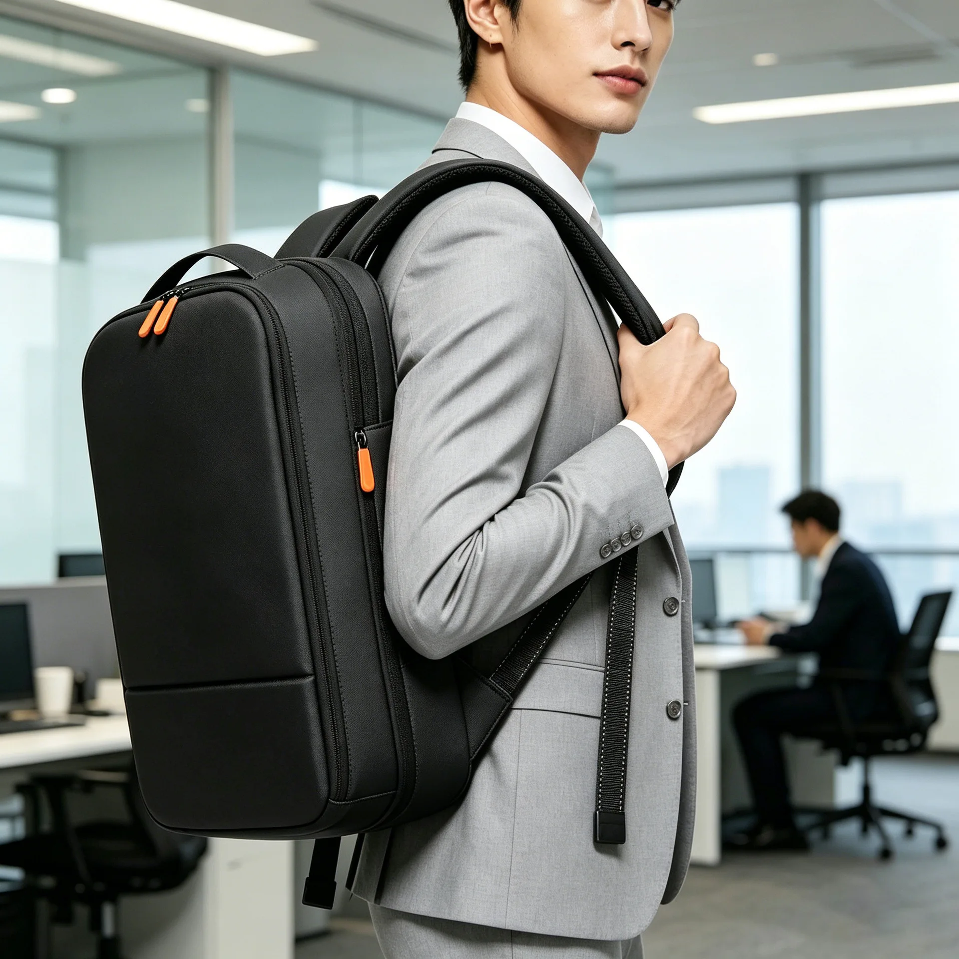 Men's 16-inch computer bag Large capacity light backpack Student schoolbag