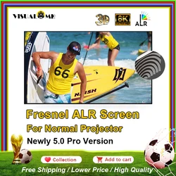 VisualMr Fresnel 5.0 Pro ALR Projection Screen 120inch Ambient Light Rejecting Fixed Frame Best for Normal Projectors 4/8K HD