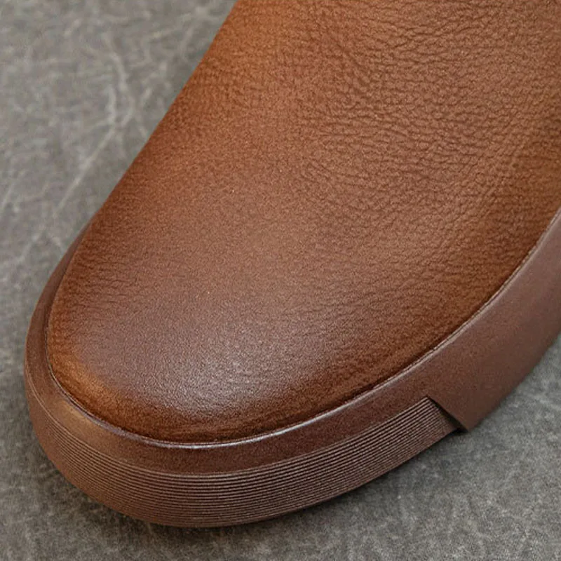 أحذية الثلوج النسائية 2025 أحذية نسائية جديدة من الجلد الطبيعي أحذية شتوية دافئة من الصوف الطبيعي مقاس كبير 42 43 بوتاس موهير WSH4970