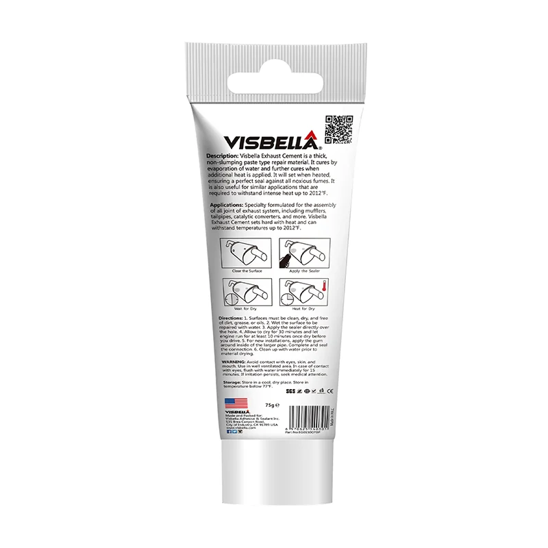 Visbella 75g/150g High Temperature Sealant Car Auto Exhaust System Sealant Adhesive Tailpipe Muffler Ruffler Repair Kits