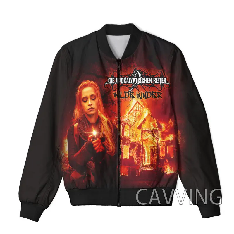 CAVVING 3D Printed  Die Apokalyptischen Reiter  Zipper Bomber Jackets Men Overcoat Mens Coat Zip Up Jackets for Women/Men