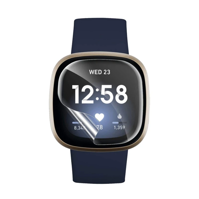 1Pc ScreenTPU Clear Protective Film For Fitbit Versa 3 2 & Sense Smartwatch Ultra-thin Full Cover Hydrogel clear Protector Film